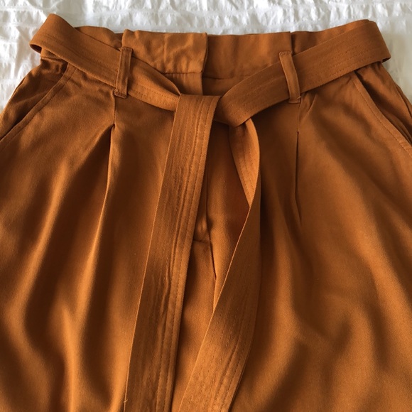 Forever 21 Camel Trousers - Removable Belt Sz S - Picture 3 of 8